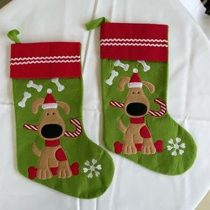 Cute dog stockings (set of two) (New No Tags)